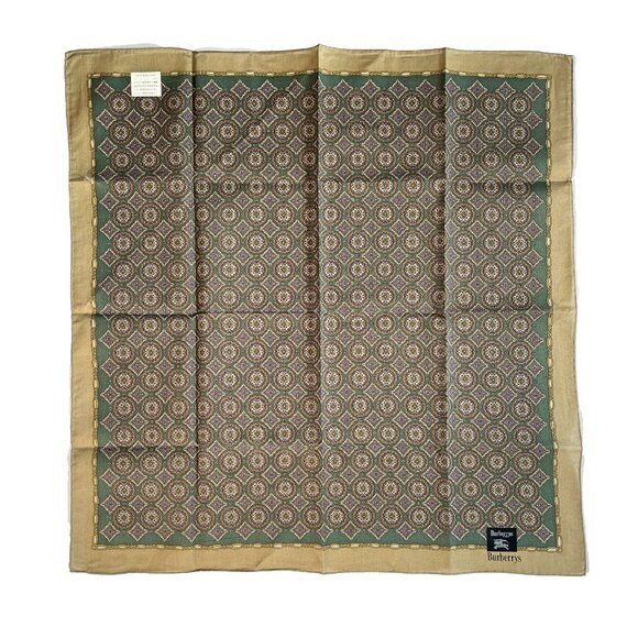 NWT Vintage Burberrys Geometric Cotton Scarf - Picture 1 of 11